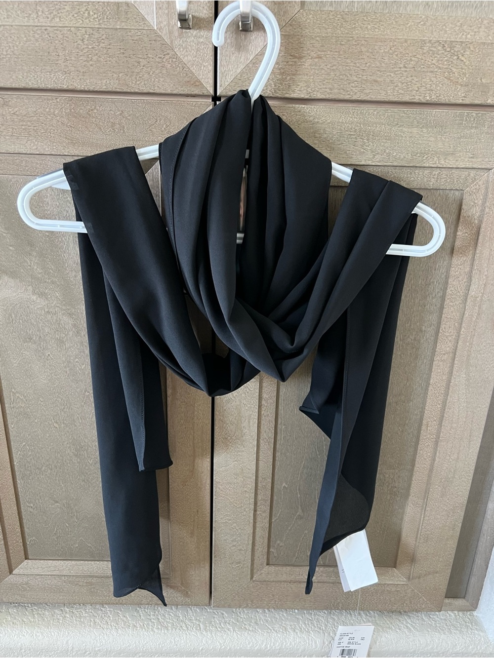 David's Bridal Black Lightweight Draped Scarf Wrap